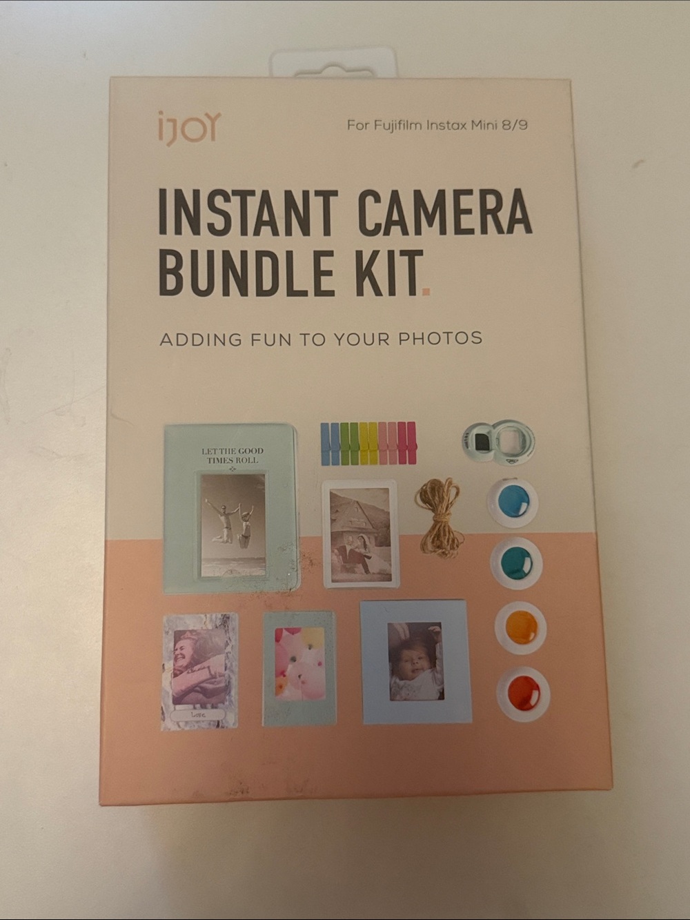 Fujifilm Instant Camera Bundle Kit – Peach and Light Blue Accents